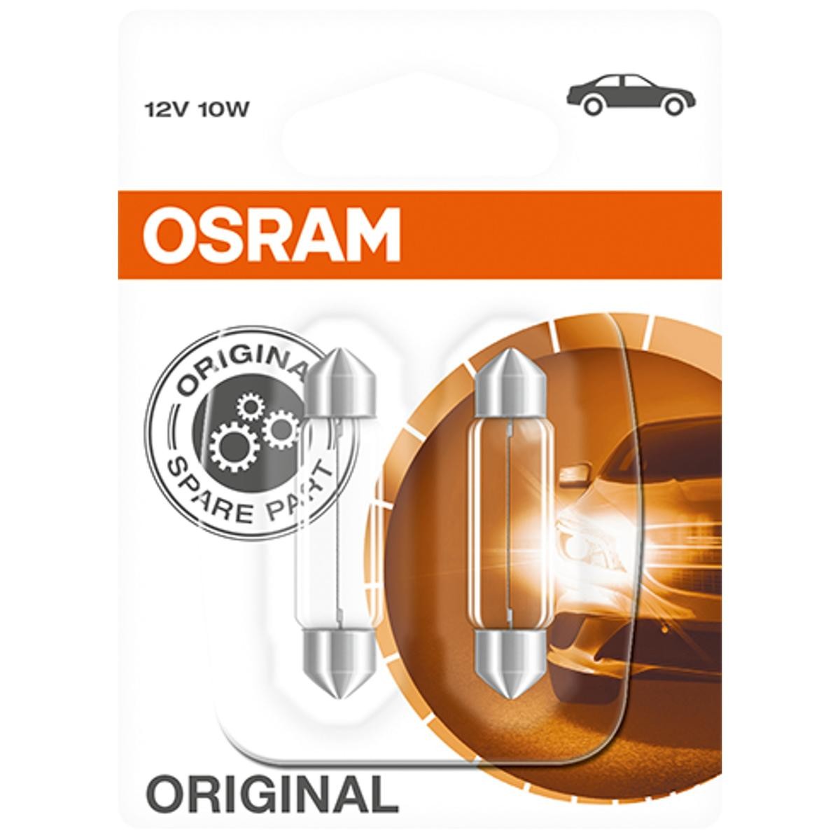 Imagine produs: Bec C10W 12V 10W SV8,5-8 ORIGINAL LINE OSRAM (6411-02B)
