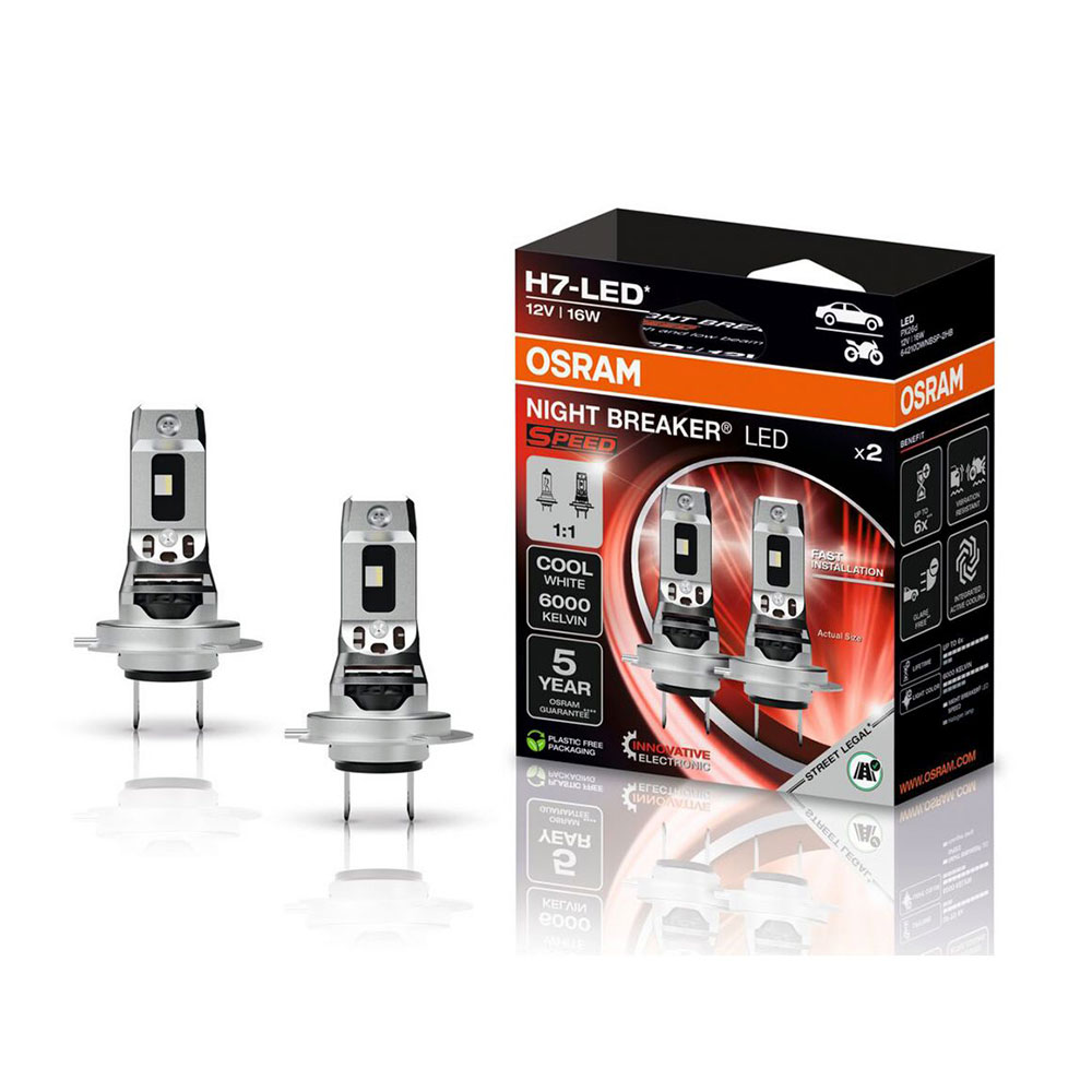 Imagine produs: Bec H7 12V 16W PX26d 6000K 1550 lumeni NIGHT BREAKER LED OSRAM (64210DWNBSP-2HB)
