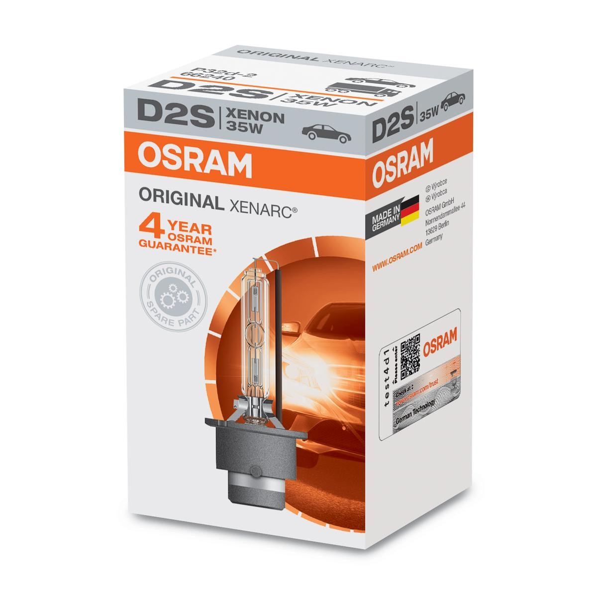 Imagine produs: Bec Xenon D2S 85V 35W P32d-2 4300K XENARC OSRAM (66240)