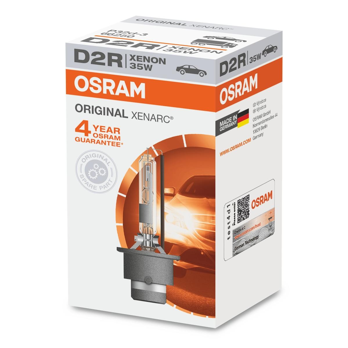 Imagine produs: Bec Xenon D2R 85V 35W P32d-3 4300K XENARC ORIGINAL OSRAM (66250)