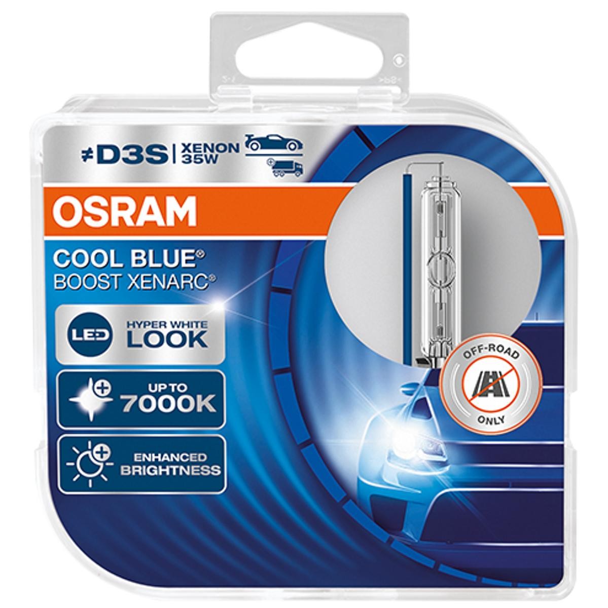 Imagine produs: Bec Xenon D3S 42V 25W PK32d-5 7000K XENARC COOL BLUE BOOST OSRAM (66340CBB-HCB)