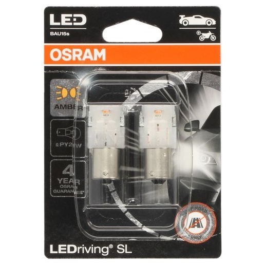 Imagine produs: Bec PY21W 12V 1,3W BAU15s LEDriving SL LED OSRAM (7507DYP-02B)