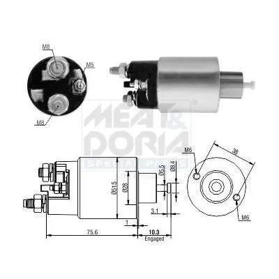 Imagine produs: Solenoid electromotor MEAT&DORIA-HOFFER (46263)