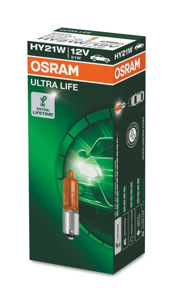 Imagine produs: Bec HY21W 12V 21W BAW9s Ultra Life OSRAM (64137ULT)