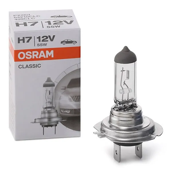Imagine produs: Bec H7 12V 55W PX26d 4200K Halogen CLASSIC OSRAM (64210CLC)