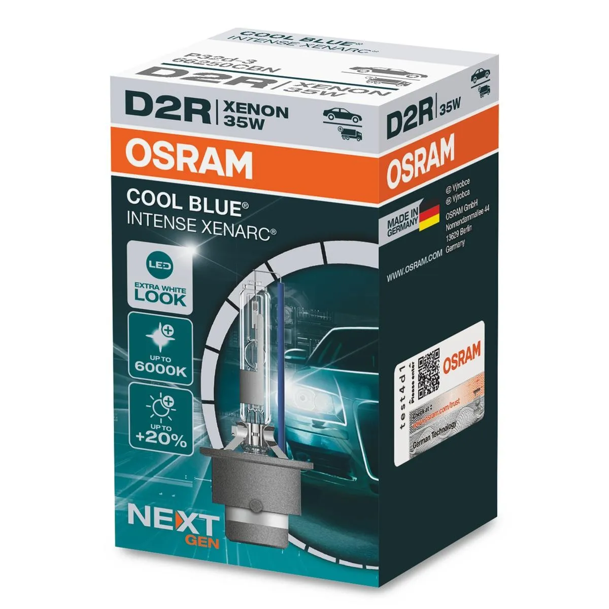 Imagine produs: Bec Xenon D2R 85V 35W P32d-3 6200K XENARC COOL BLUE INTENSE next Generation OSRAM (66250CBN)
