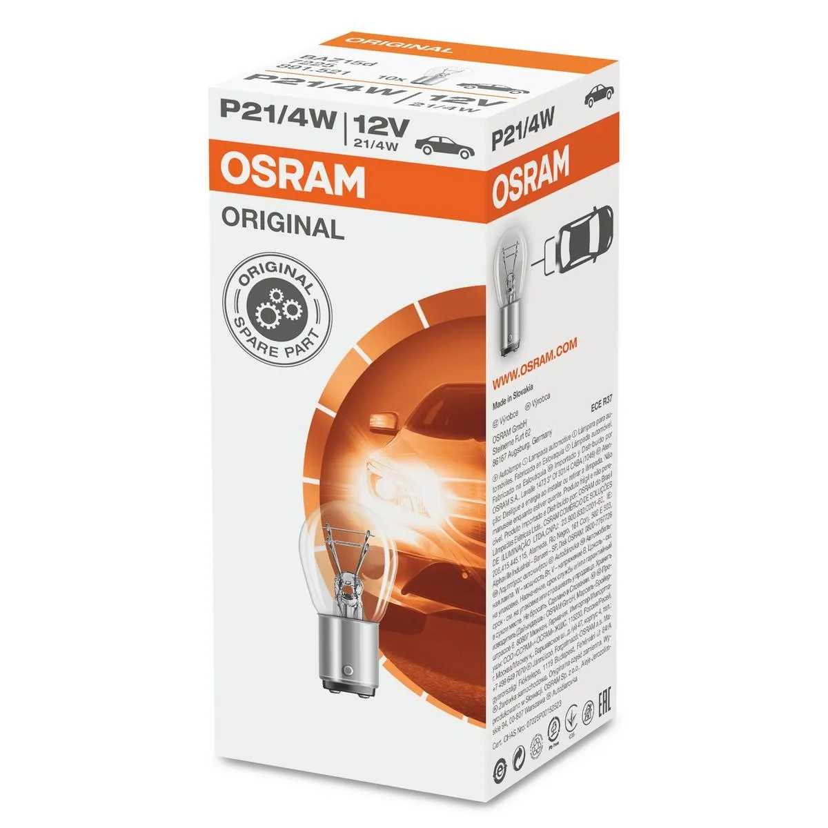 Imagine produs: Bec P21/4W 12V 21/4W BAZ15d ORIGINAL LINE OSRAM (7225)