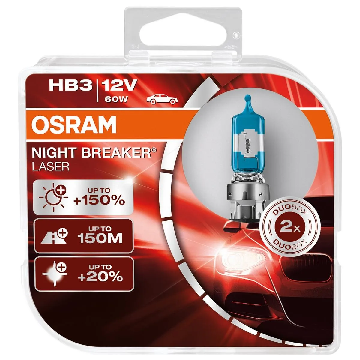 Imagine produs: Bec HB3 12V 60W P20d 4200K Halogen NIGHT BREAKER LASER +150% OSRAM (9005NL-HCB)