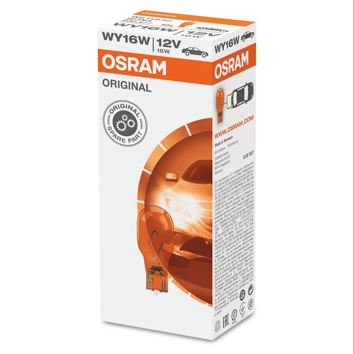 Imagine produs: Bec WY16W 12V 16W W2,1x9,5d OSRAM (921NA)