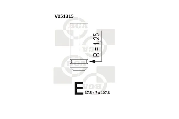 Imagine produs: Supapa admisie BGA (V051315)