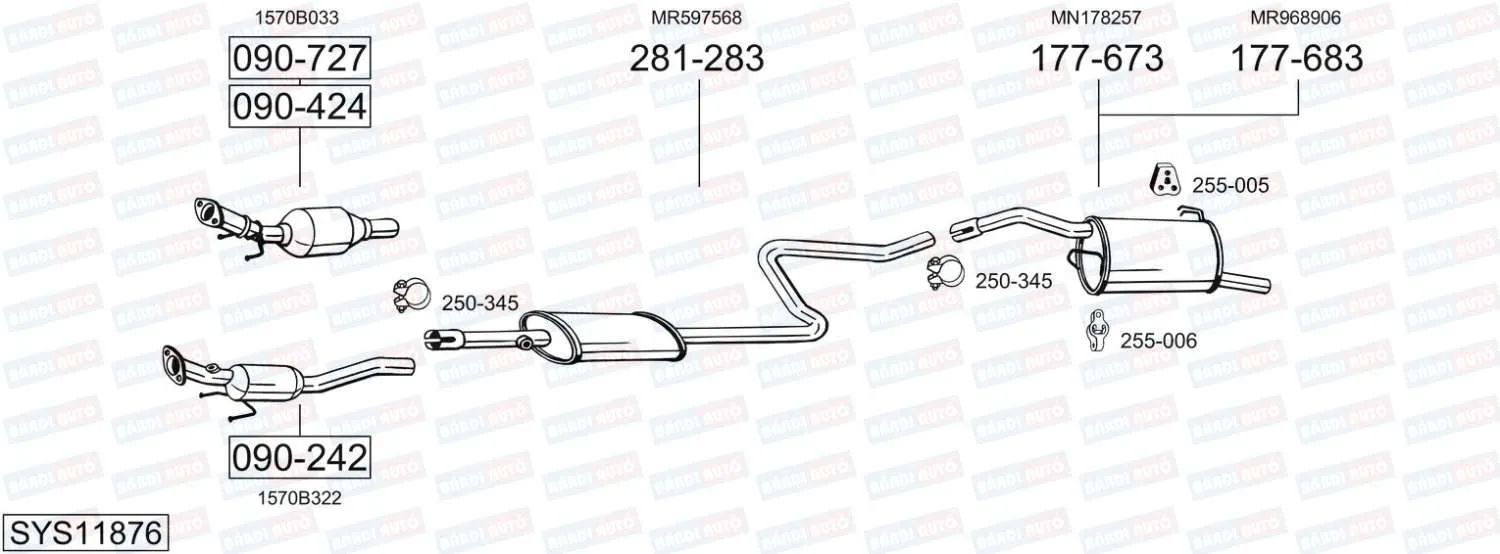 Imagine produs: Colier BOSAL (250-345)