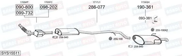 Imagine produs: Element cauciuc pt. esapament BOSAL (255-108)
