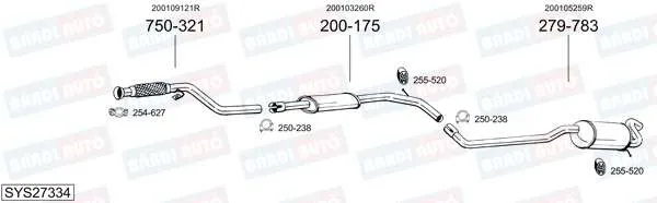 Imagine produs: Element cauciuc pt. esapament BOSAL (255-520)