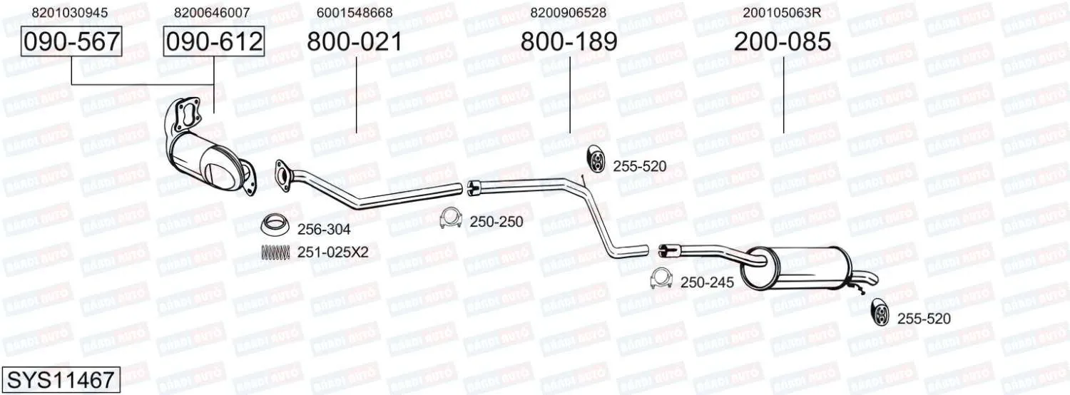 Imagine produs: Element cauciuc pt. esapament BOSAL (255-520)