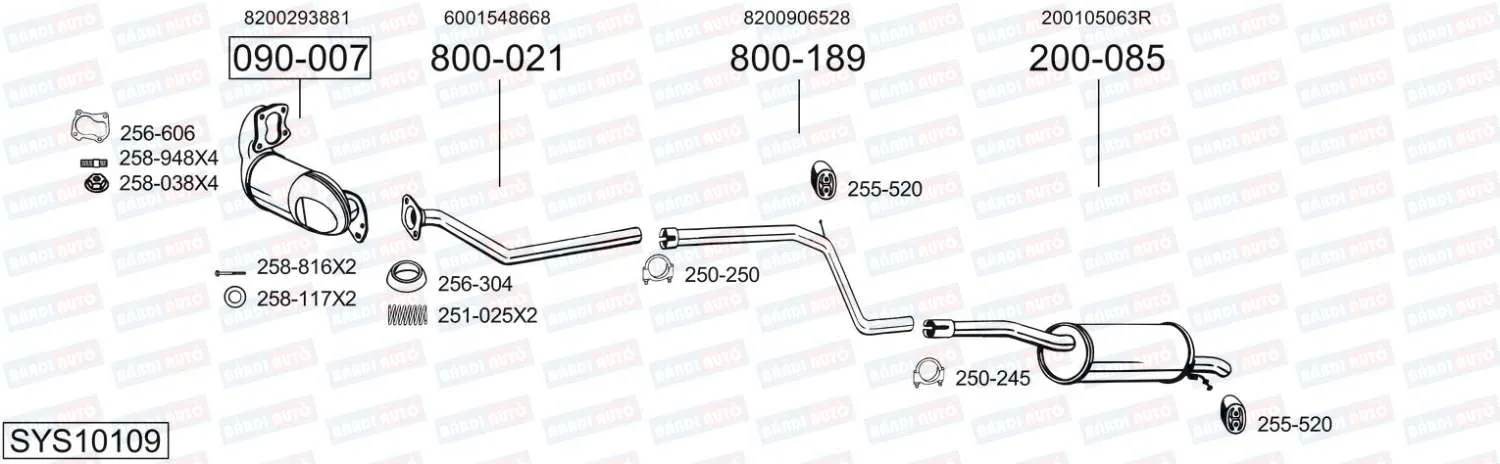 Imagine produs: Element cauciuc pt. esapament BOSAL (255-520)