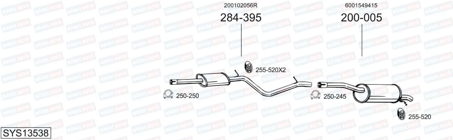 Imagine produs: Element cauciuc pt. esapament BOSAL (255-520)