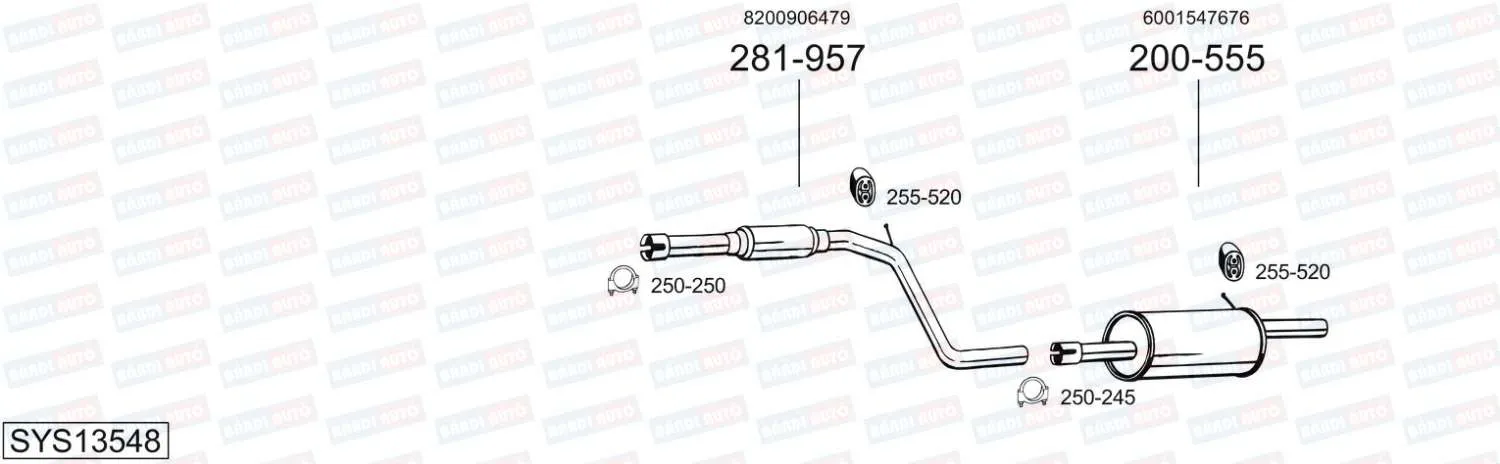 Imagine produs: Element cauciuc pt. esapament BOSAL (255-520)