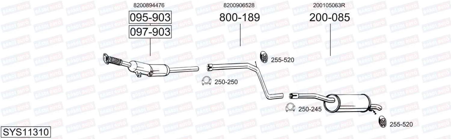 Imagine produs: Element cauciuc pt. esapament BOSAL (255-520)