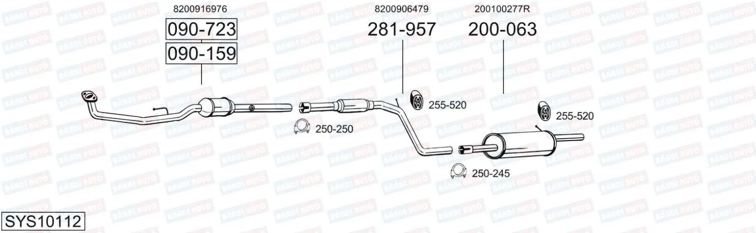 Imagine produs: Element cauciuc pt. esapament BOSAL (255-520)