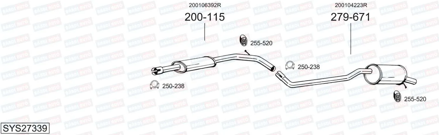 Imagine produs: Element cauciuc pt. esapament BOSAL (255-520)