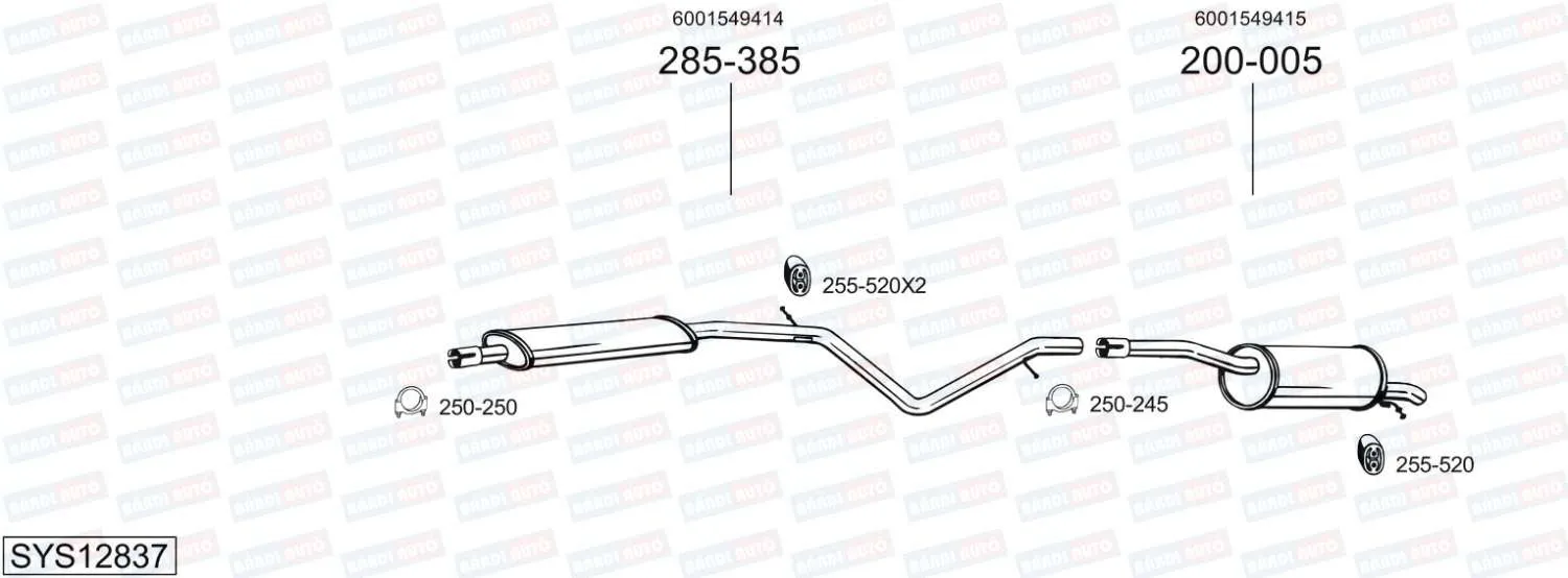 Imagine produs: Element cauciuc pt. esapament BOSAL (255-520)