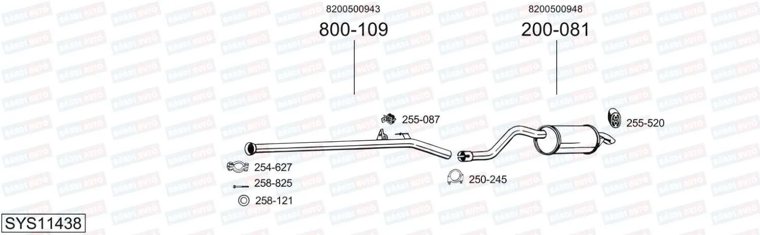 Imagine produs: Element cauciuc pt. esapament BOSAL (255-520)