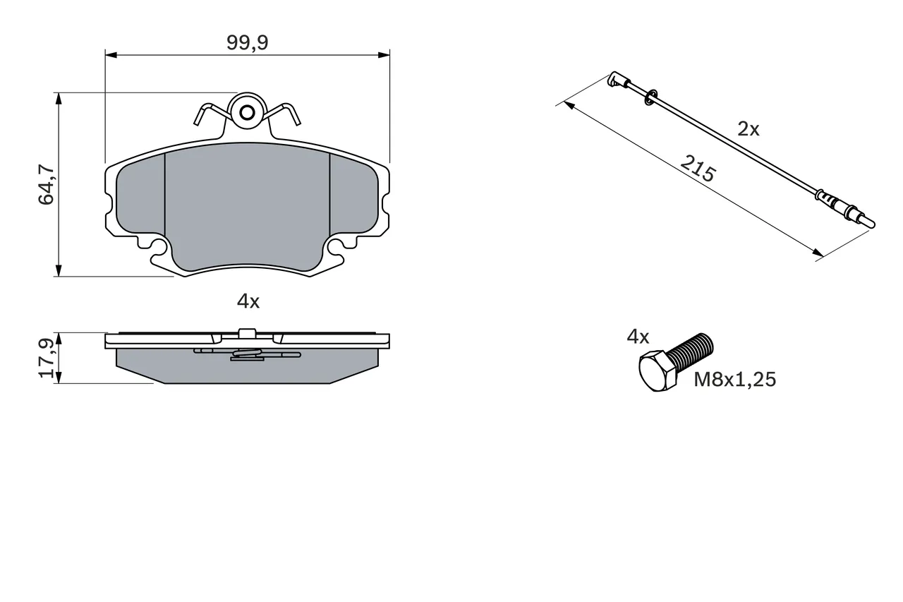 Imagine produs: Set placute frana BOSCH (0 986 467 720)