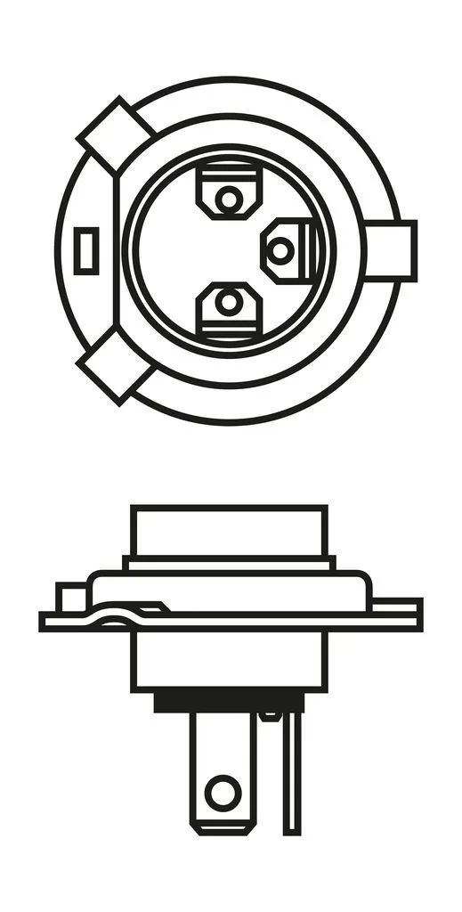 Imagine produs: Bec H4 12V 60/55W P43t, Halogen BOSCH (1 987 301 002)