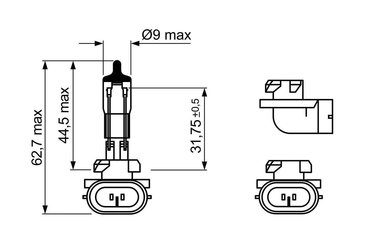 Imagine produs: Bec 885 12V 50W PG13 BOSCH (1 987 302 028)