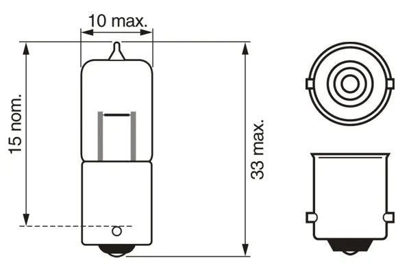 Imagine produs: Bec H10W 12V 10W BA9s BOSCH (1 987 302 233)