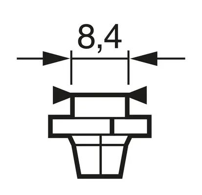Imagine produs: Bec 12V 1,2W BX8,4d BOSCH (1 987 302 235)