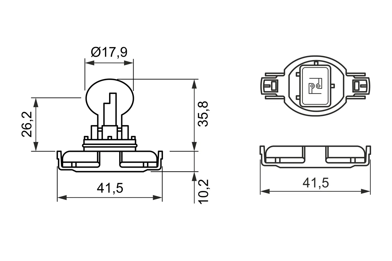 Imagine produs: Bec PS24W 12V 24W PG20/3 BOSCH (1 987 302 269)