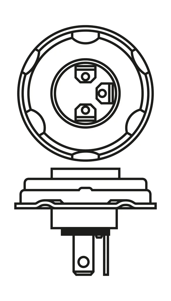 Imagine produs: Bec R2 (Bilux) 24V 55/50W P45t, Halogen BOSCH-CARGO (1 987 302 421)