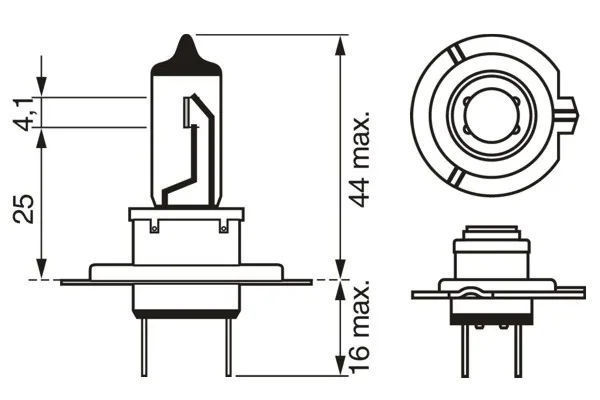 Imagine produs: Bec H7 24V 70W PX26d BOSCH-CARGO (1 987 302 471)