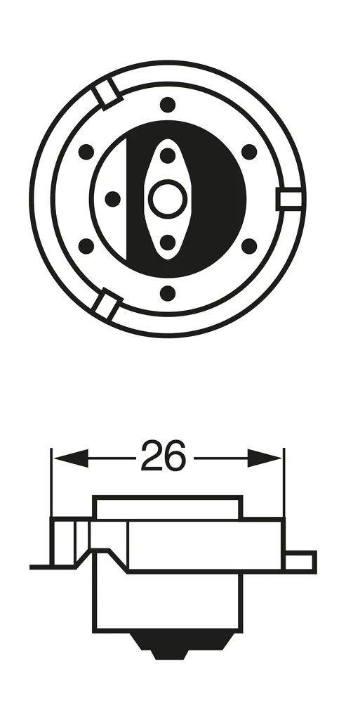 Imagine produs: Bec S3 6V 15W P26s Halogen BOSCH (1 987 302 606)
