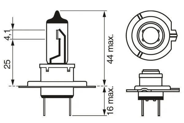 Imagine produs: Bec H7 24V 70W PX26d Halogen BOSCH-CARGO (1 987 302 772)