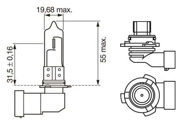 Imagine produs: Bec HB4 12V 51W P22d, Halogen BOSCH (1 987 302 808)