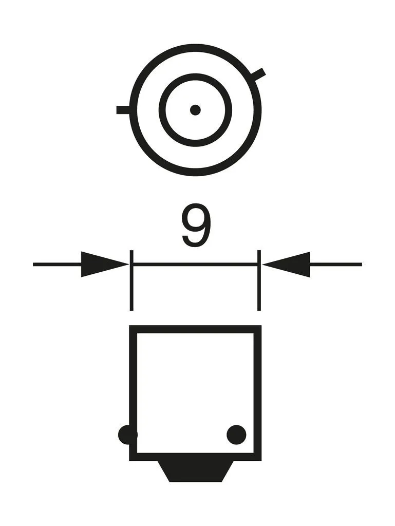 Imagine produs: Bec H6W 12V 6W BAX9s BOSCH (1 987 302 809)