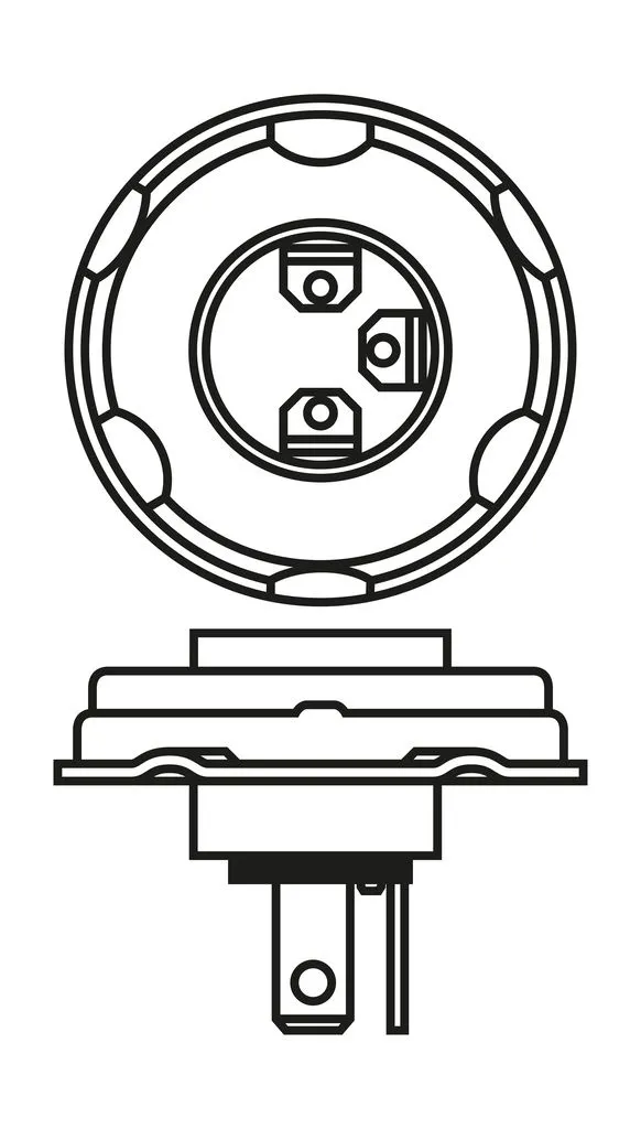 Imagine produs: Bec R2 (Bilux) 24V 55/50W P45t, Halogen BOSCH (1 987 302 875)