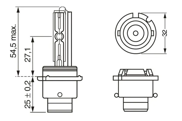 Imagine produs: Bec Xenon D2S 85V 35W P32d-2 BOSCH (1 987 302 904)