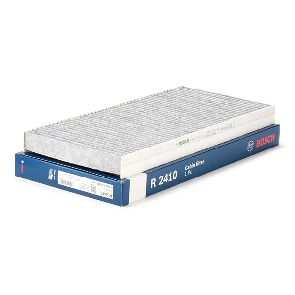 Imagine produs: Filtru polen cu carbon activ pentru MERCEDES-BENZ Clasa A B 394 mm x 184 mm x 32 mm BOSCH (1 987 432 410)