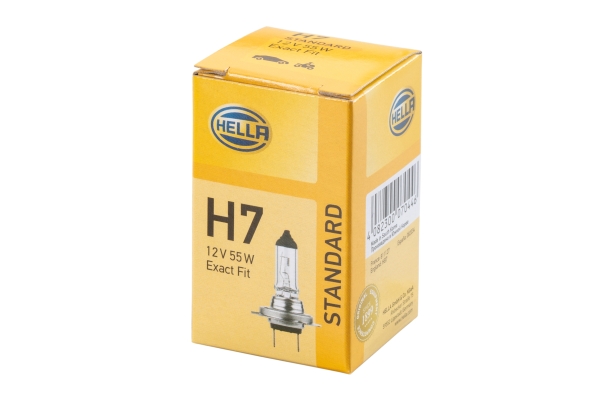 Imagine produs: Bec H7 12V 55W PX26d 3300K Halogen transparent HELLA (8GH 007 157-121)