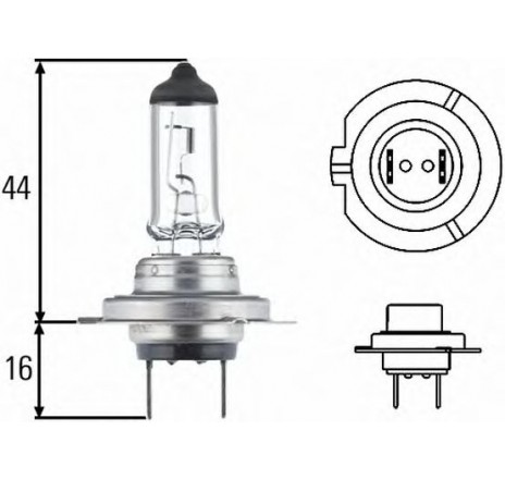 Imagine produs: Bec H7 12V 55W PX26d 3300K Halogen transparent HELLA (8GH 007 157-121)