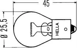 Imagine produs: Bec P21W 12V 21W BA15s Halogen HELLA (8GA 002 073-121)