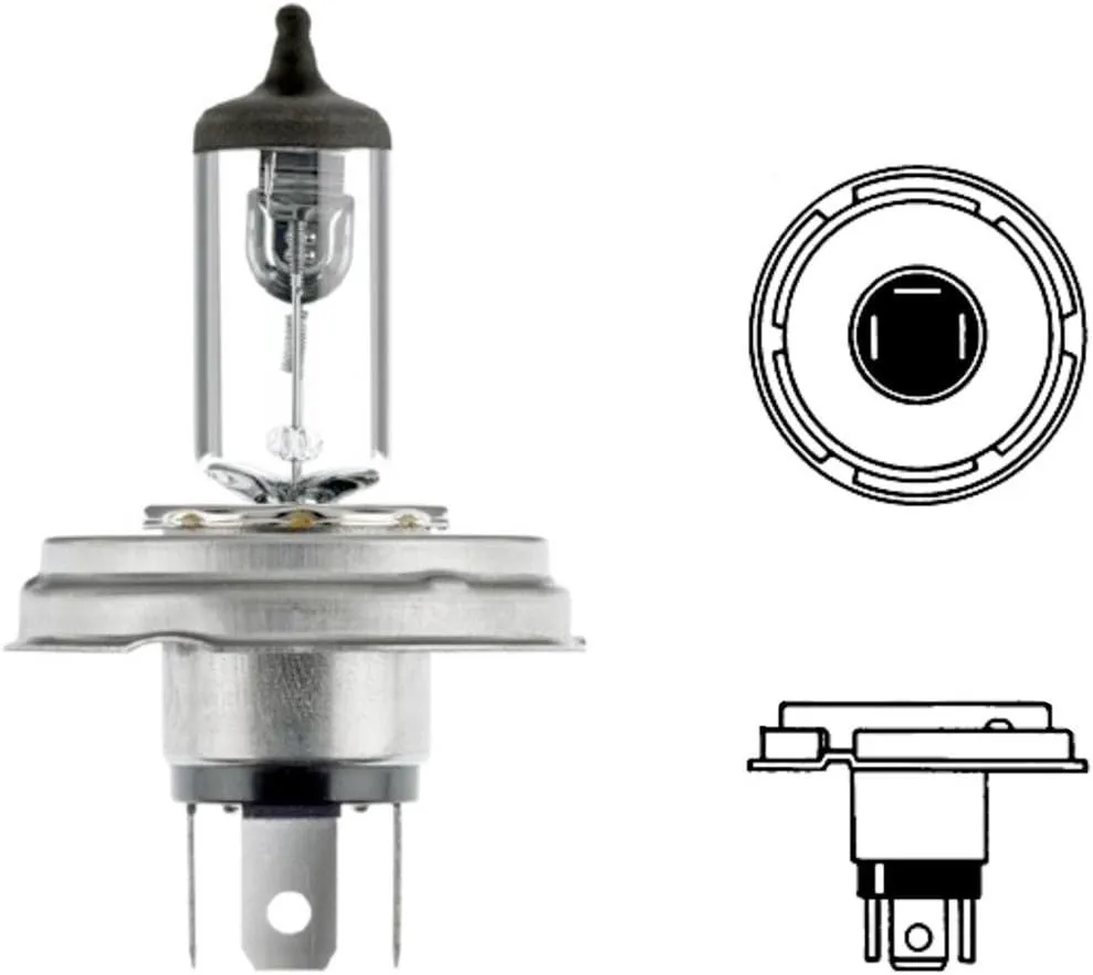 Imagine produs: Bec R2 (Bilux) 24V 55/50W P45t 4200K Halogen HELLA-CARGO (8GD 002 088-271)