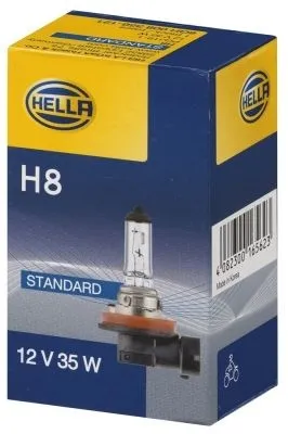 Imagine produs: Bec H8 12V 35W PGJ19-1 3700K 350 lumeni Halogen HELLA (8GH 008 356-121)