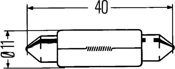 Imagine produs: Bec C10W 12V 10W SV8,5-8 Halogen HELLA (8GM 002 091-131)