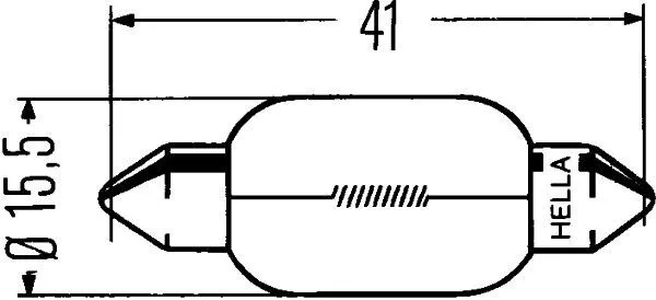 Imagine produs: Bec C15W 24V 15W SV8,5-8 Halogen HELLA-CARGO (8GM 002 091-261)