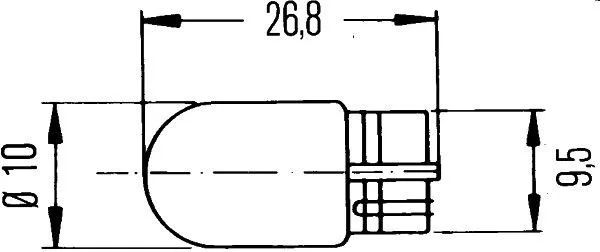 Imagine produs: Bec W3W 12V 3W W2,1x9,5d Halogen HELLA (8GP 003 594-141)