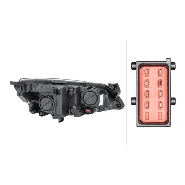 Imagine produs: Far stanga potrivit pentru OPEL ASTRA J H7/H7 LED FF Halogen 12V HELLA (1EG 010 011-351)